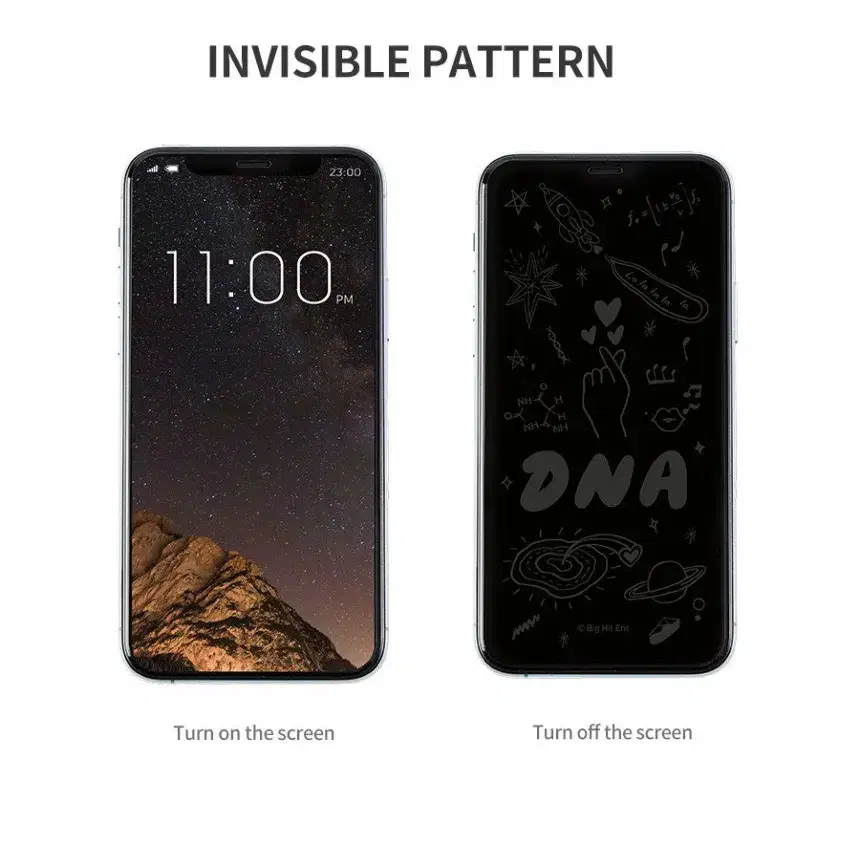 (무료배송) BTS DNA 강화유리필름 [iPhone 11/XR]