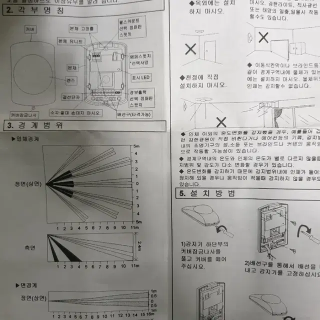 인체 열 감지기 미사용