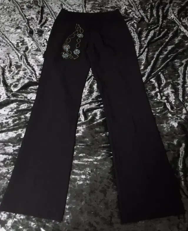 SLIM FIT BLACK SLACKS