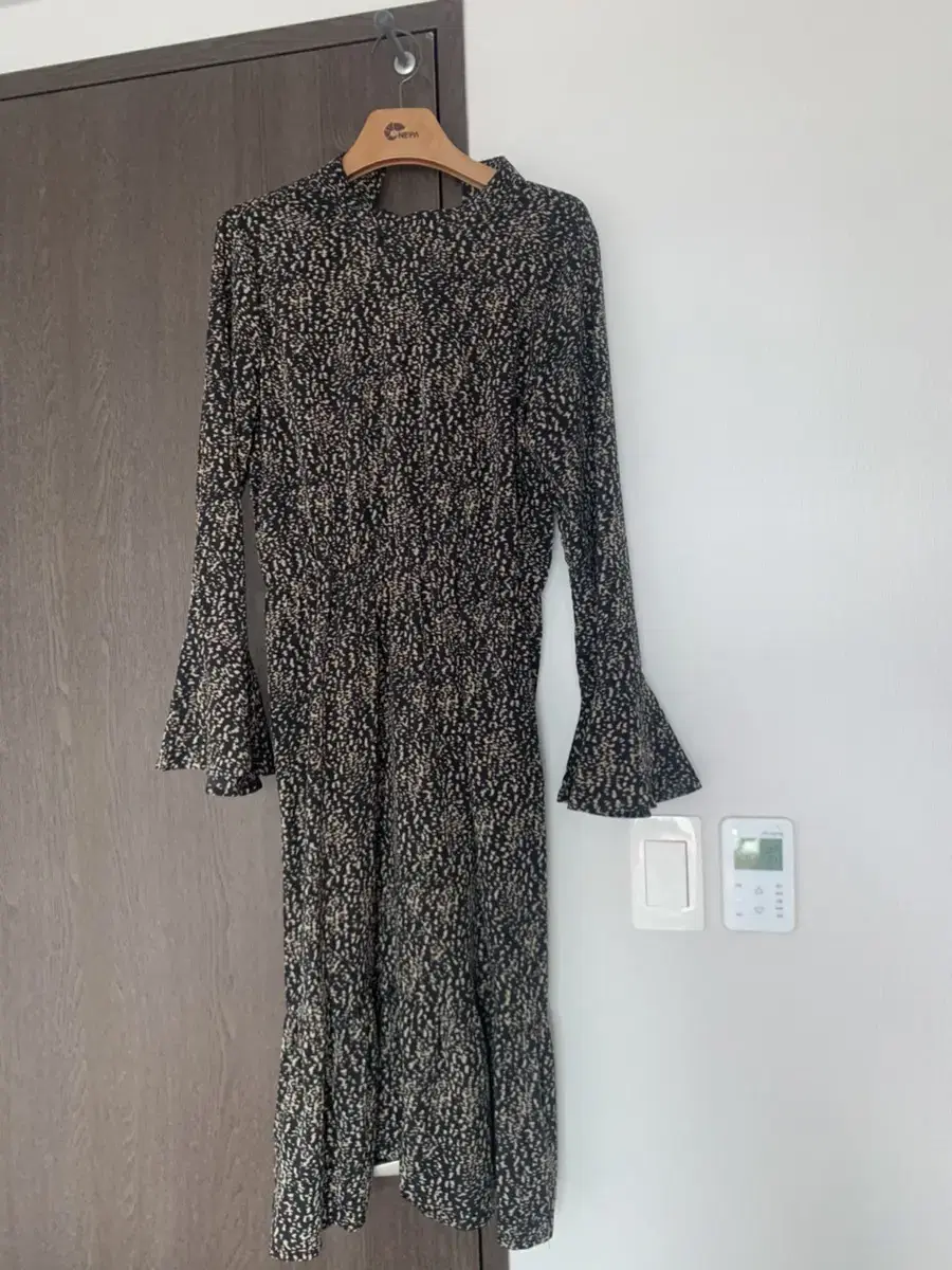 Women's black pattern ONEPIECE