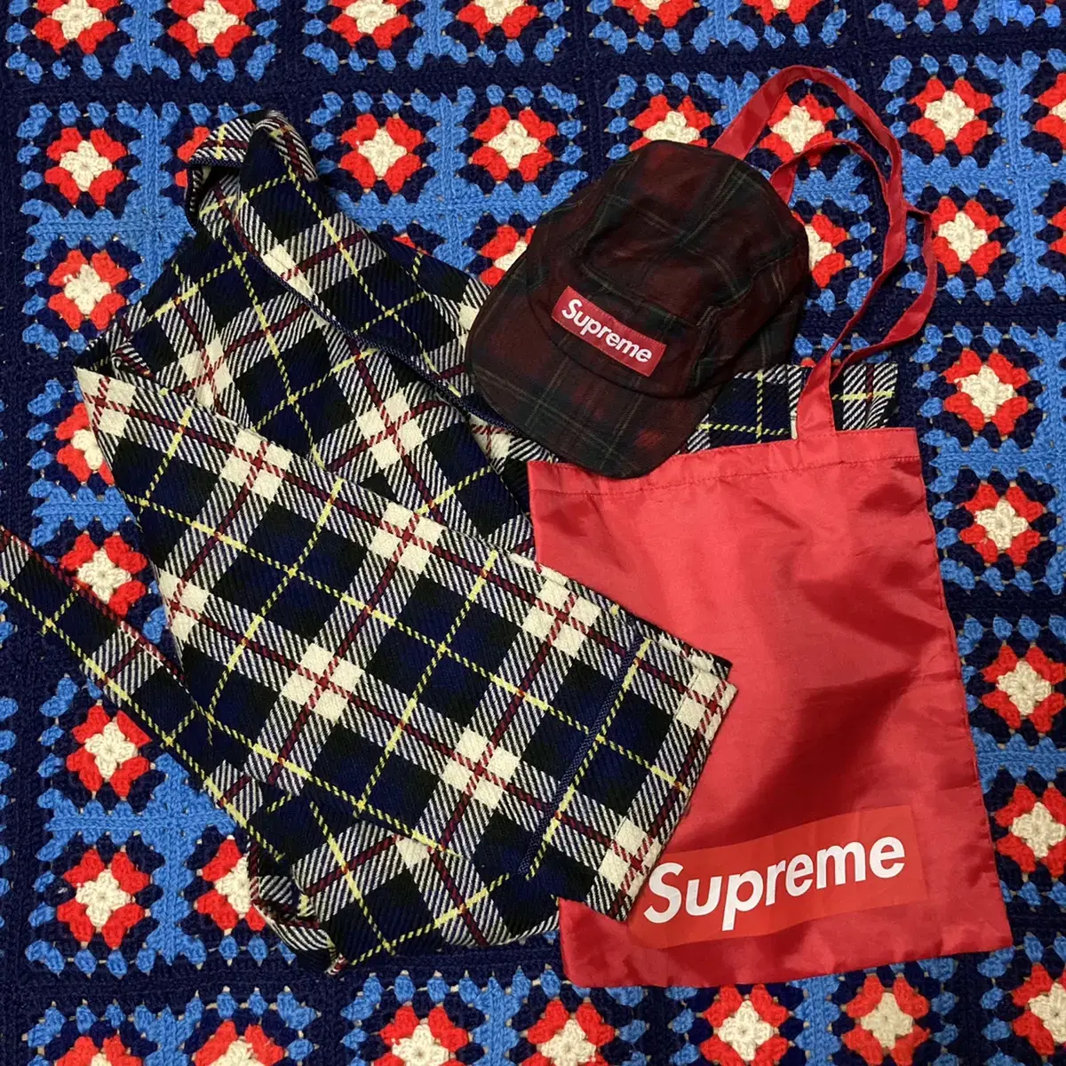 supreme 슈프림 정품 박스 로고 레드 에코백