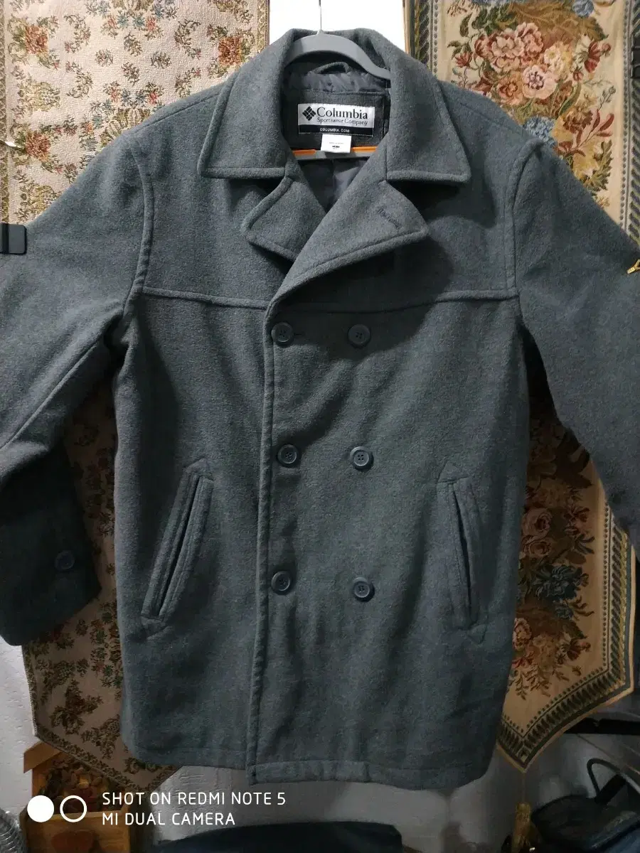 L Colombian Wool Double Peacoat