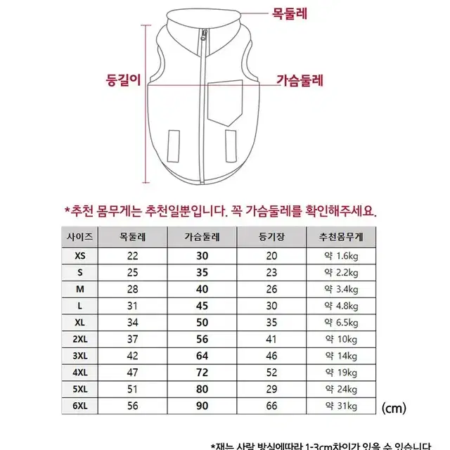 강아지 고양이 후리스 양털 집업 조끼