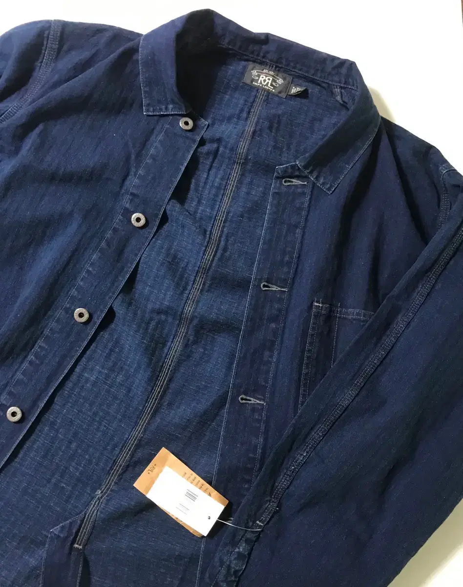 RRL Double L Herringbone Indigo Coat / New