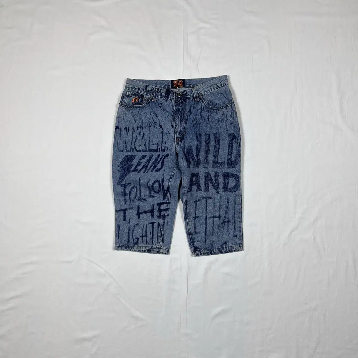 90s Walter Van Beyrendonk W&LT GRAFFITI GRAFFITI Denim Jeans Shorts