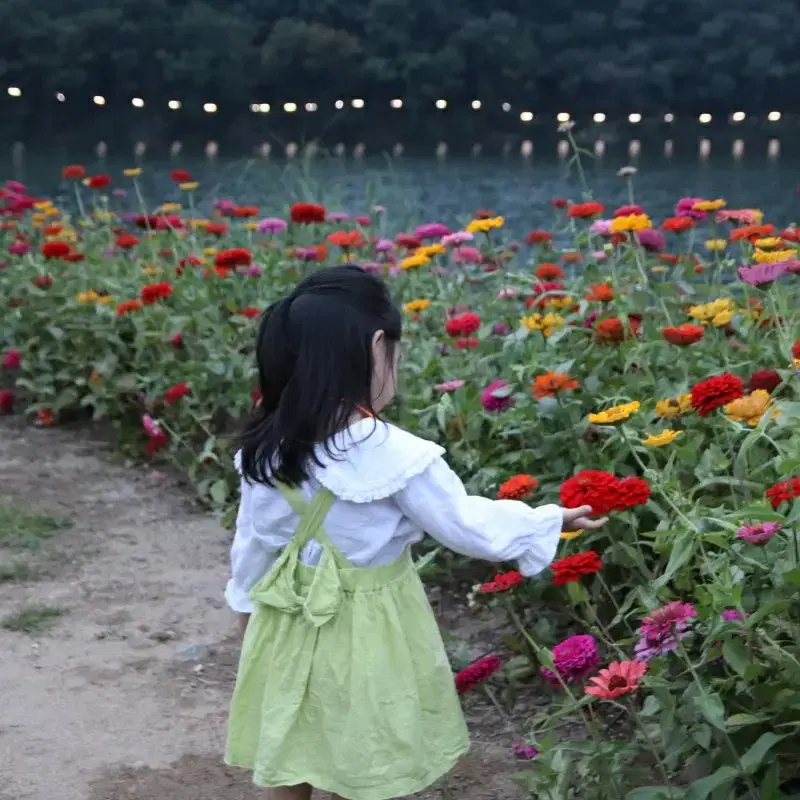 [3호- 5호]연두색 맬빵치마(가을.봄. 여름)