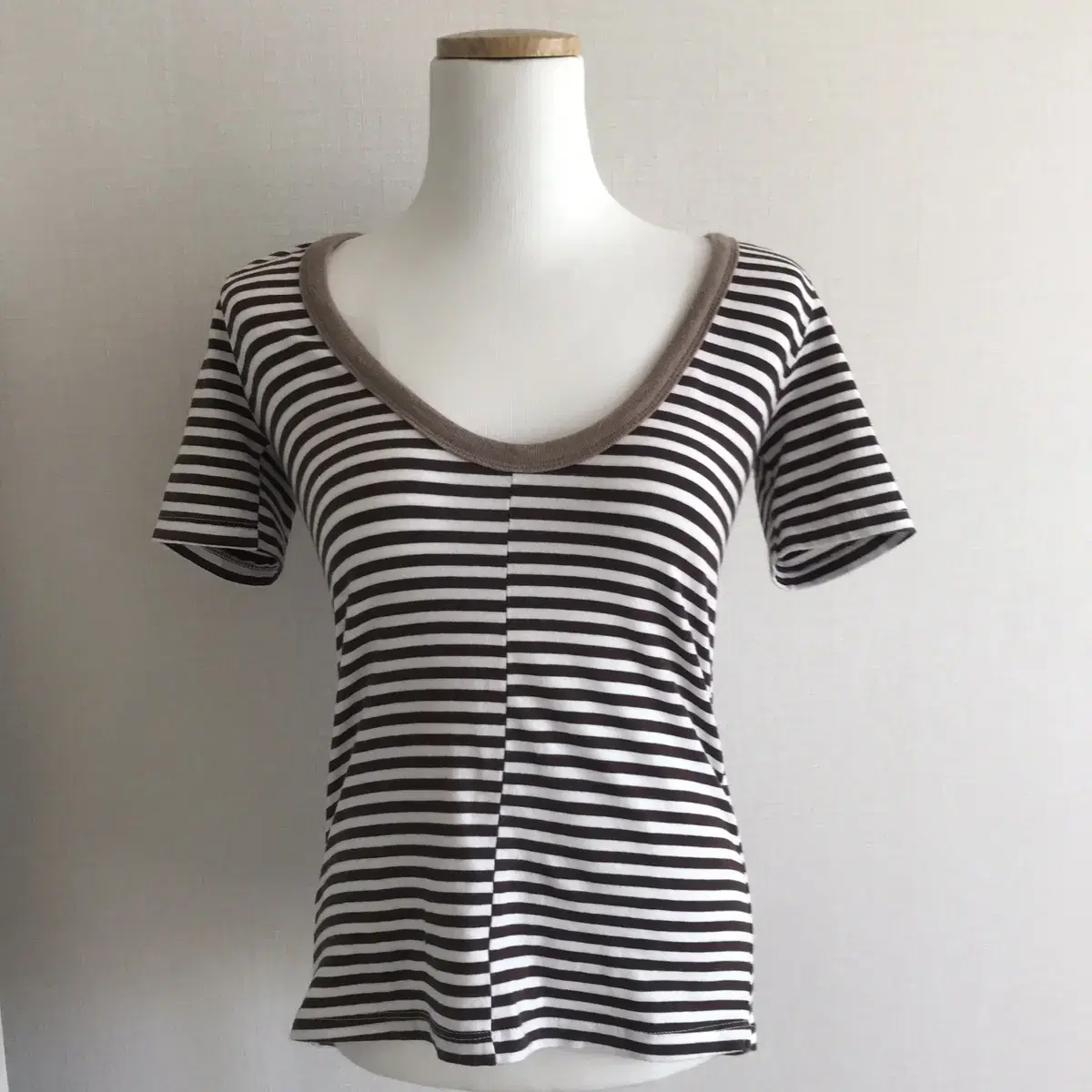 [You look good in style] Striped short-sleeved T-shirt