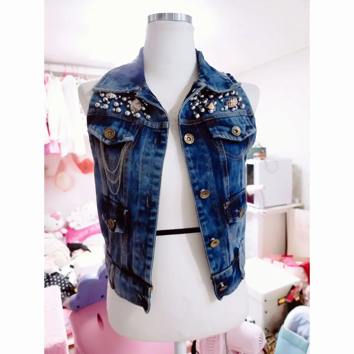 Papaya High Quality Y2K Washed Denim Jacket