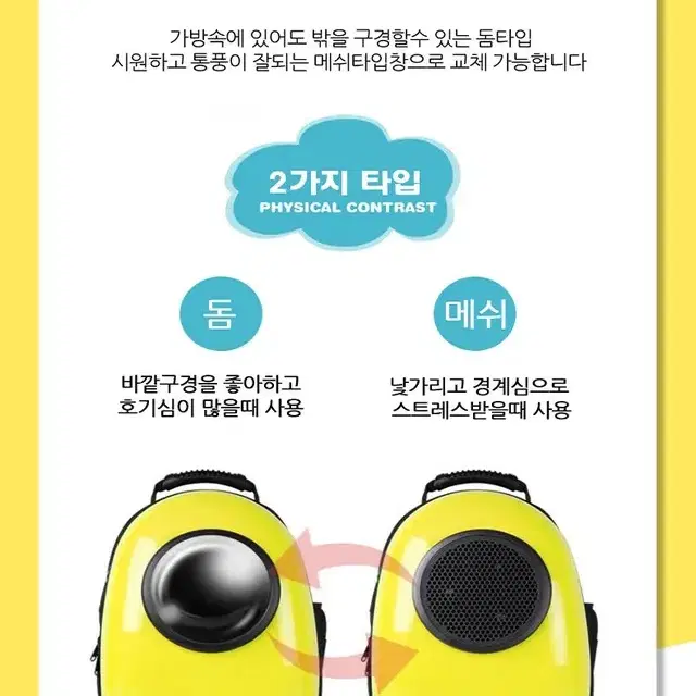 (무료배송) 반려동물 이동장 우주선백팩 고양이가방 강아지가방