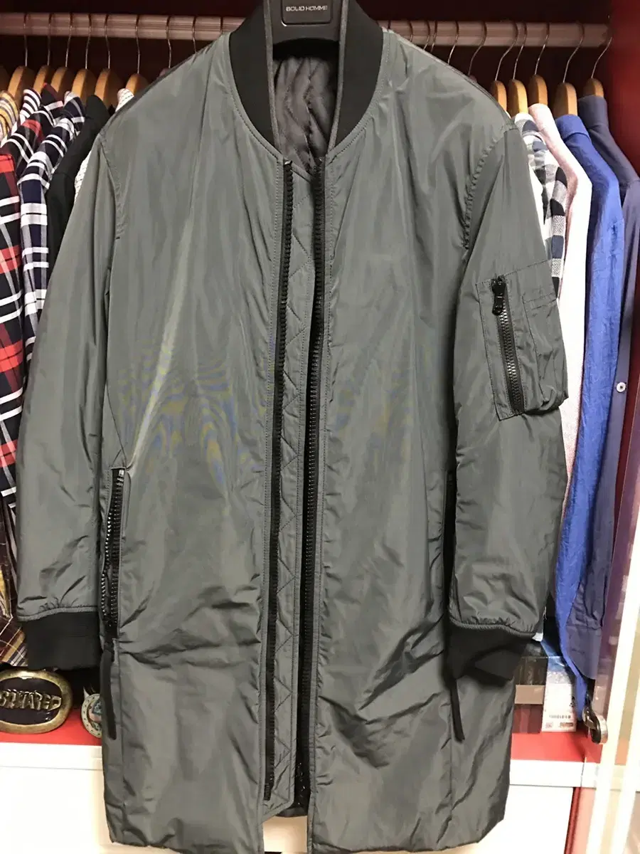 [Good Condition] Genuine Solid Homme Quilted Aviation Jacket