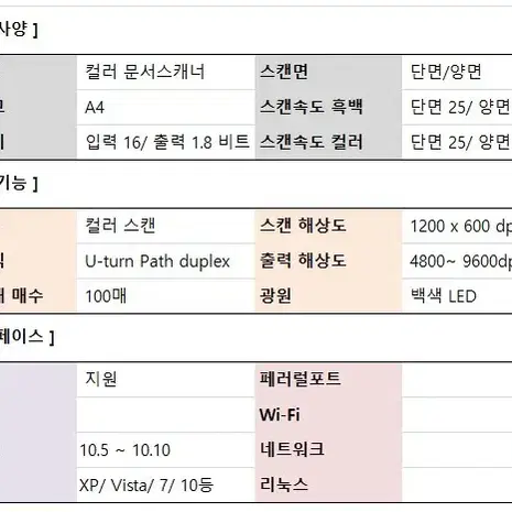 엡손 ds-6500 스캐너