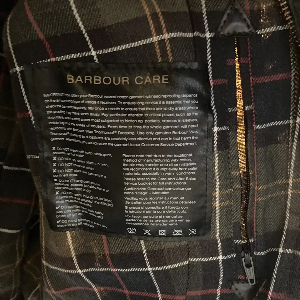 가격내림) barbour(바버) 비드넬 왁스자켓