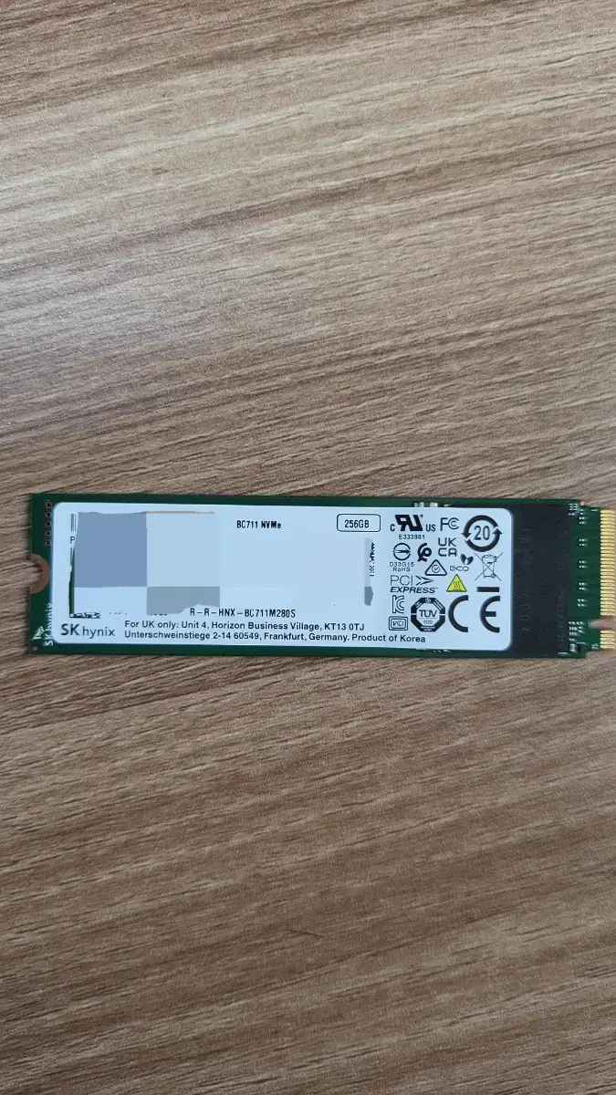 SK hynix NVMe M.2 256GB 80mm BC711