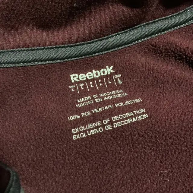 Reebok Half Zip-Up Fleece jacket Sz L