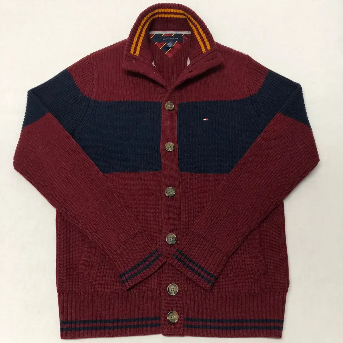 Tommy Hilfiger Colorblocked Knit Cardigan (S)