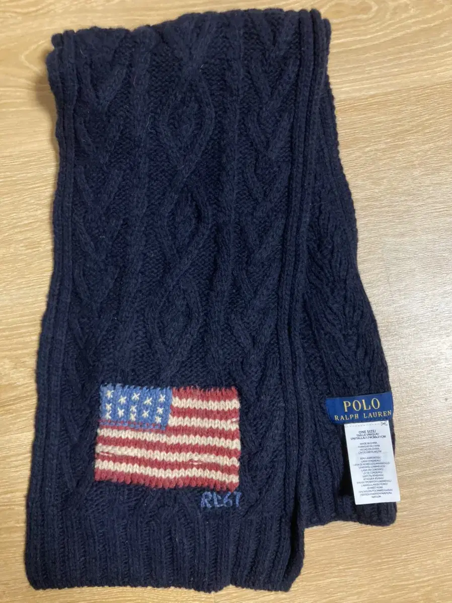 Polo-style American flag scarf