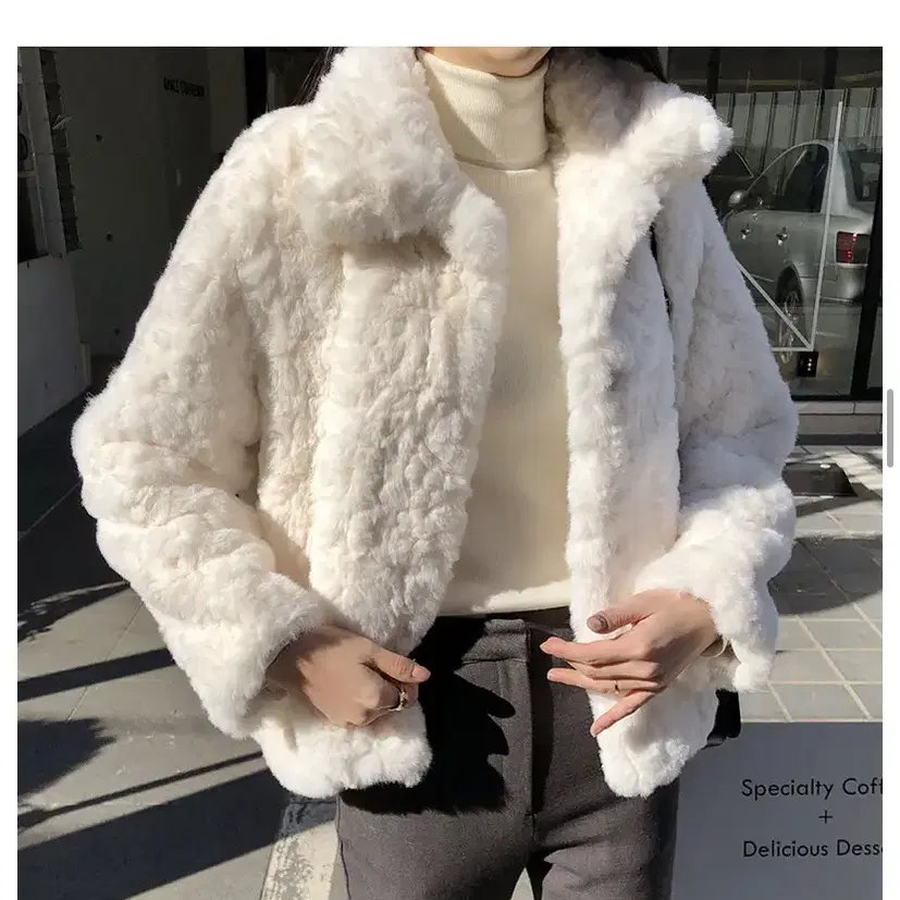 느루마켓 포에 클래시fur jk 미니포에 퍼자켓