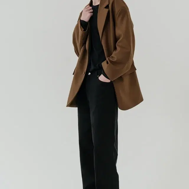 새상품 Overfit two button coat jacket_brown