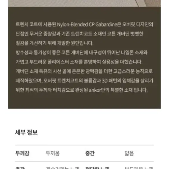 앵커 트렌치코트 프리 ,루즈핏 베이지