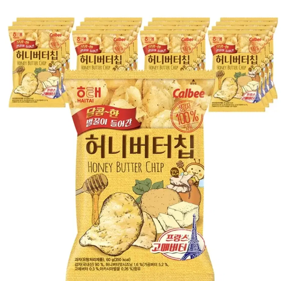 허니버터칩 60g 16개 무료배송 감자칩