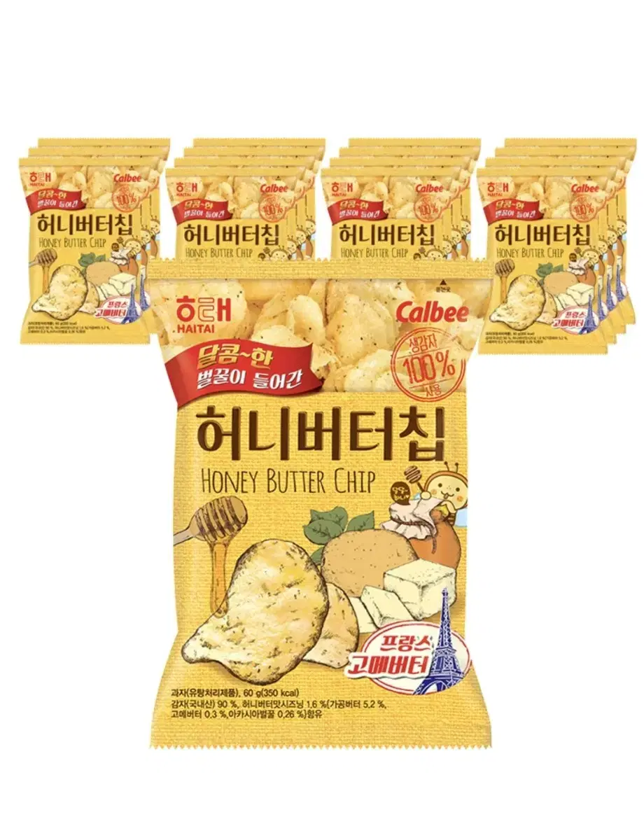 허니버터칩 60g 16개 무료배송 감자칩