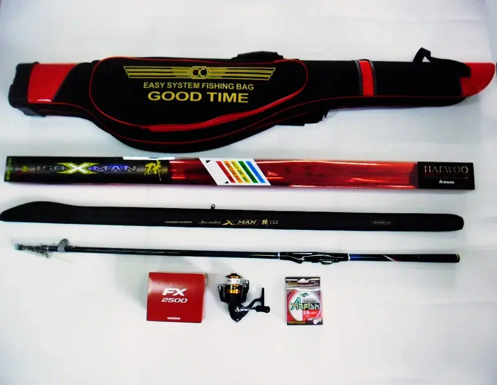 (No.140)Fishing room+Haewoo 1.5-530 reel rod+Shimano 3000 reel+Ilsan line