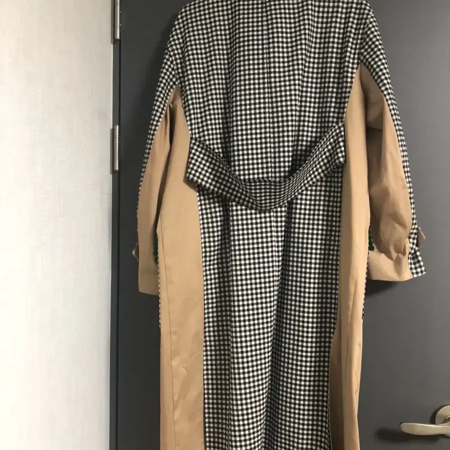 [MUSEE] Bruxelle Oversized Check Trench