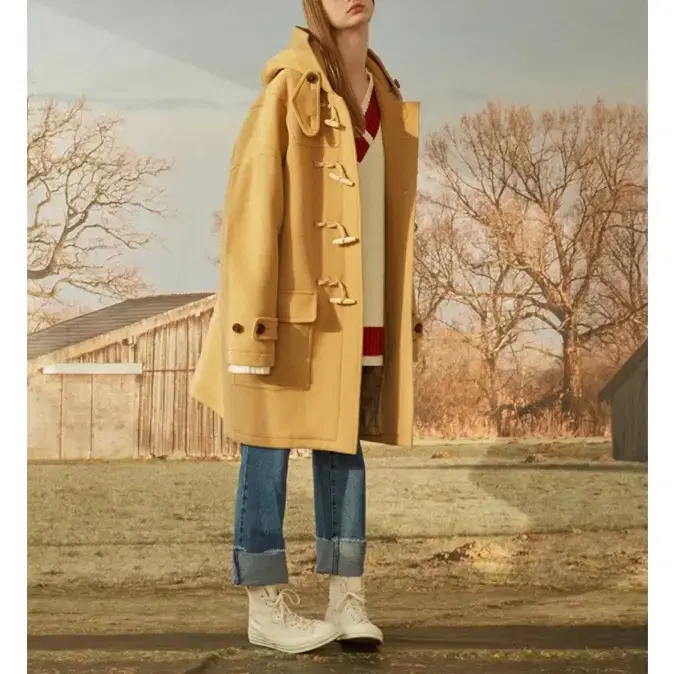 메인부스 Oversized Duffle Coat(BEIGE)(수수료포함)