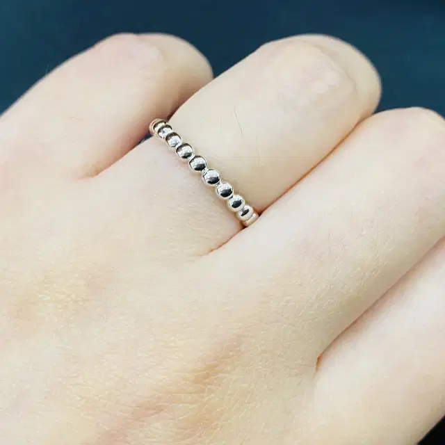 [SALE] 14K 화이트 가드링 볼 반지 11.5호 2mm