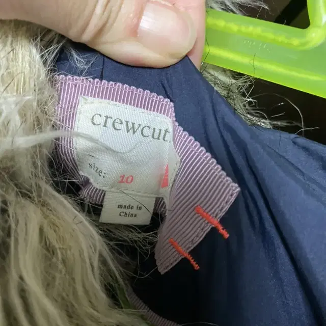 [10y] jcrew 푸퍼패딩 crewcut 더블 금장 내이비. 허리 띠