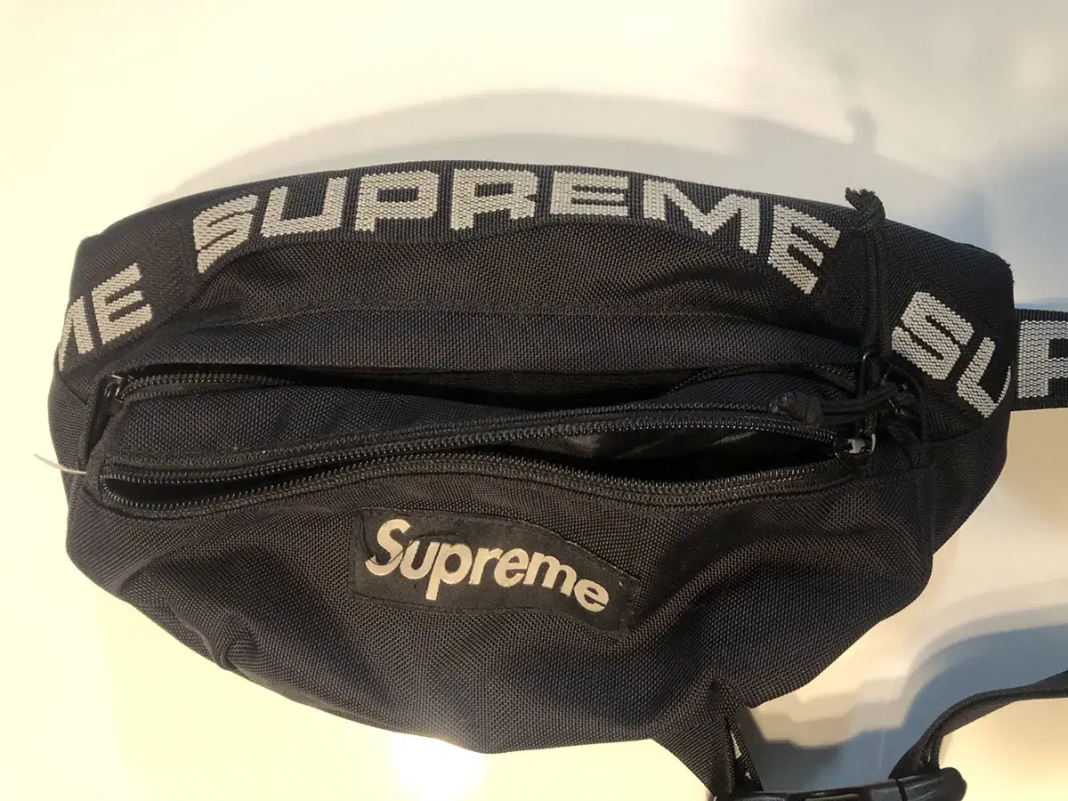 18SS supreme 웨이스트백 블랙