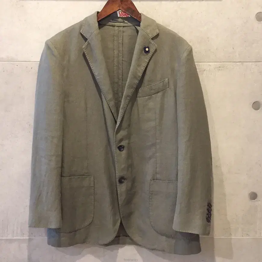 Lardini Cotton Blazer Khaki-B02091