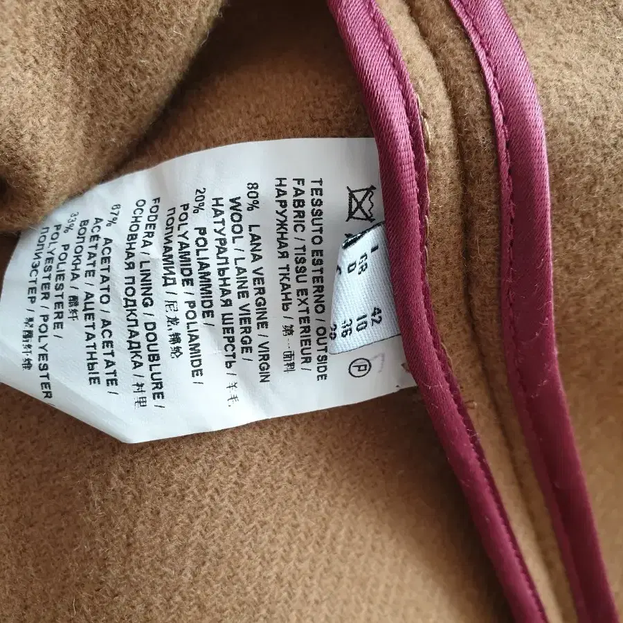 [S/M] 80% Wool PINKO 카멜 코트