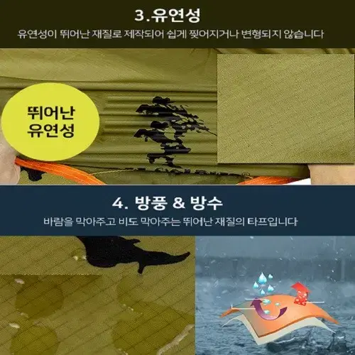 (무료배송) 방수포터블 타프 다용도타프 그늘막 천막