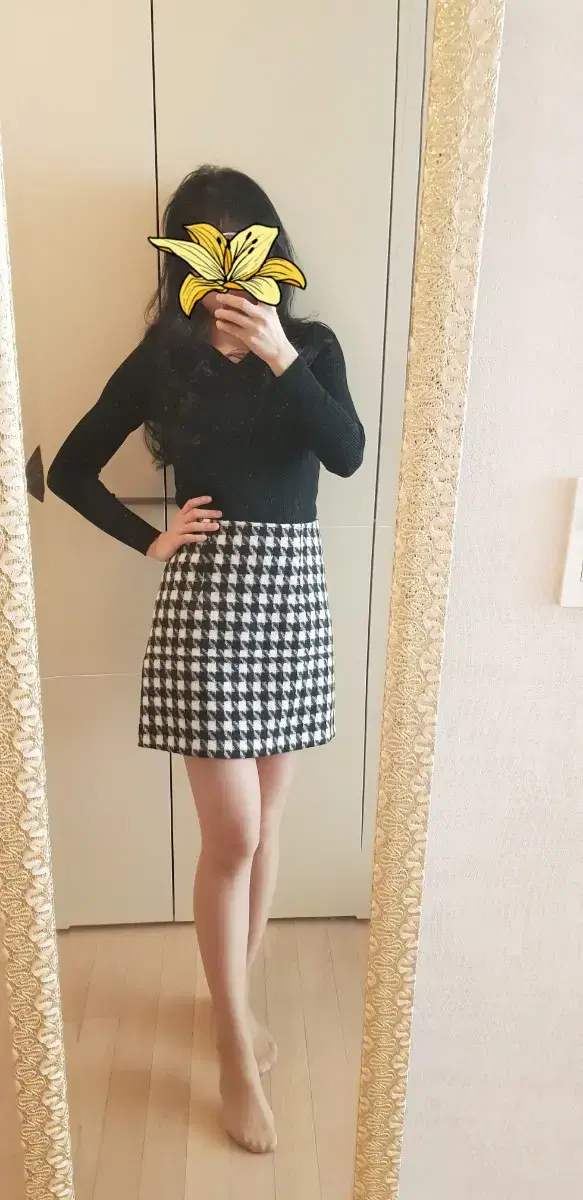 Winter Houndstooth Skirt