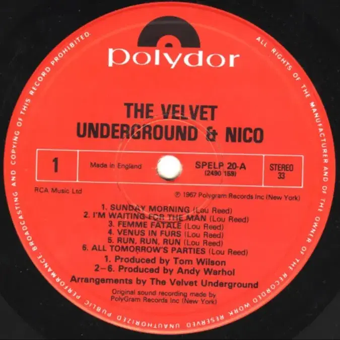 velvet underground & the nico LP 엘피