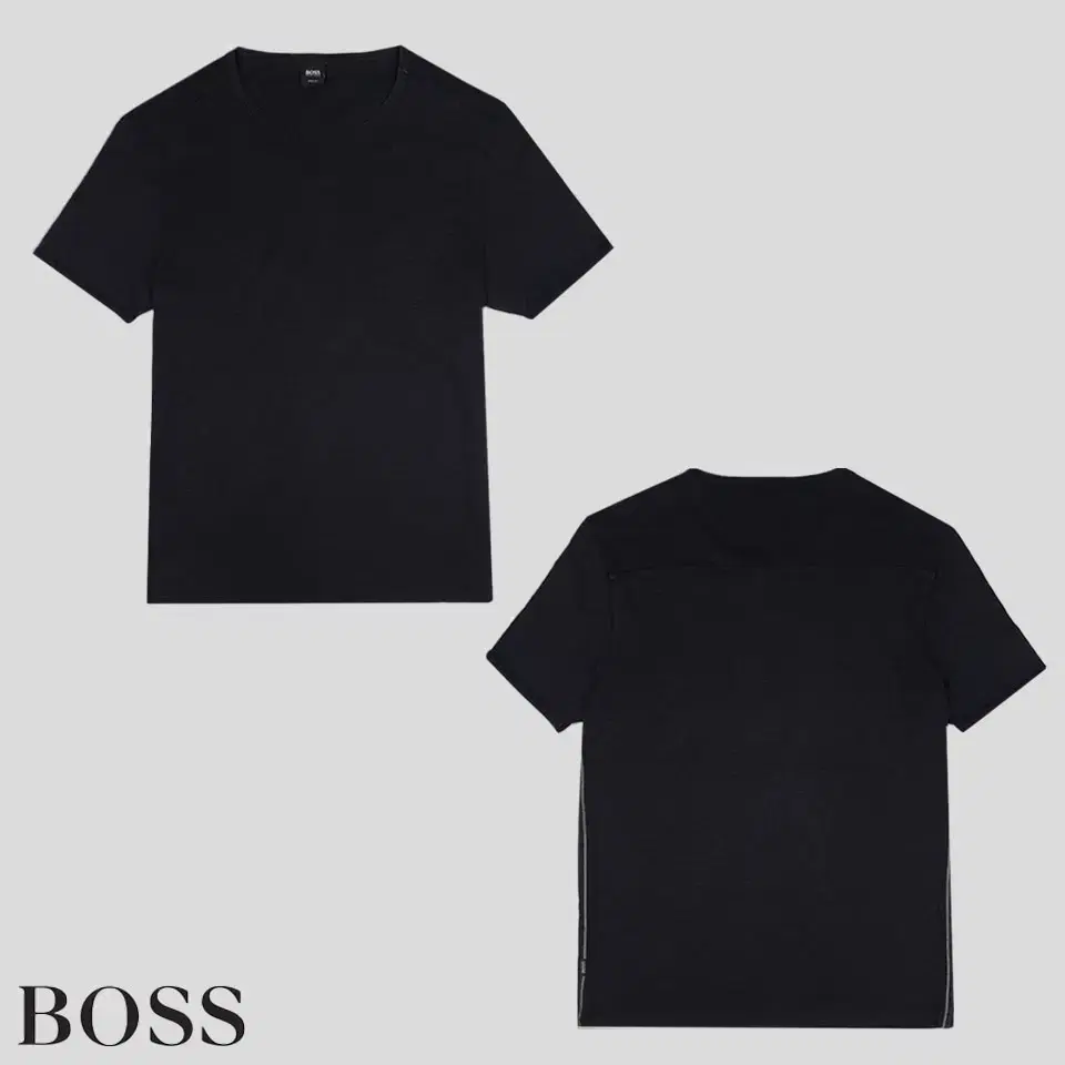 BOSS 휴고보스 블랙 슬림핏 라운드넥 반팔 티셔츠  SIZE L