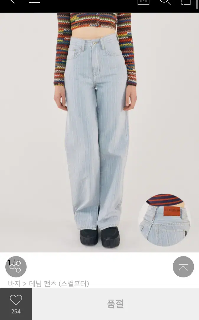 Sculptor striped denim trousers ITZYYunaWear