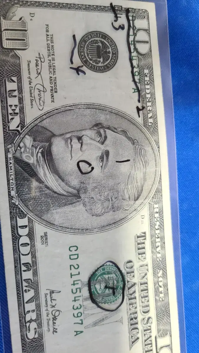 US $10 bill