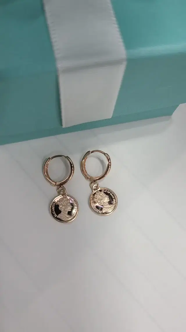 14k 코인 10mm 딸랑이 귀걸이