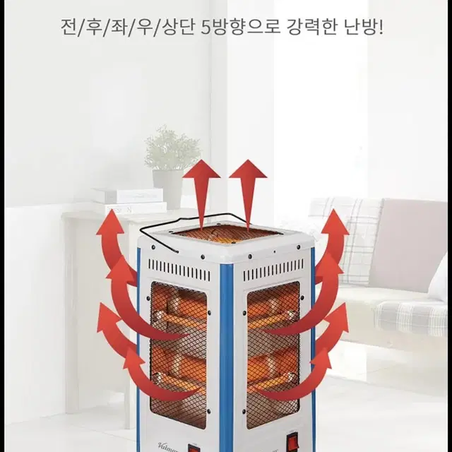 작지만 따뜻한 오방난로 전기히터 오방향난로