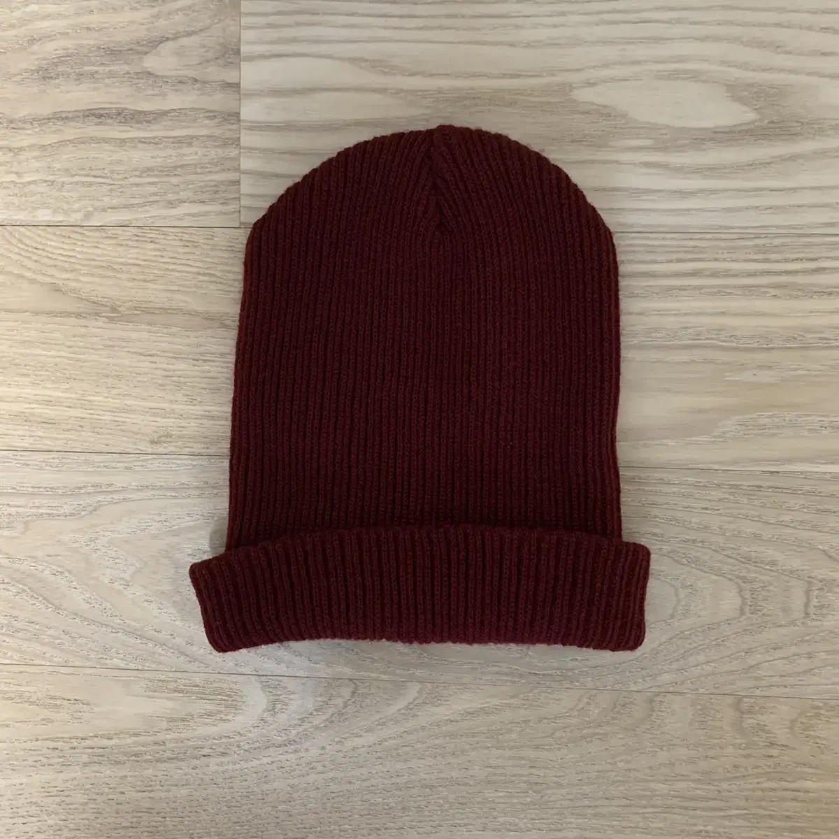 Wine-colored beanie