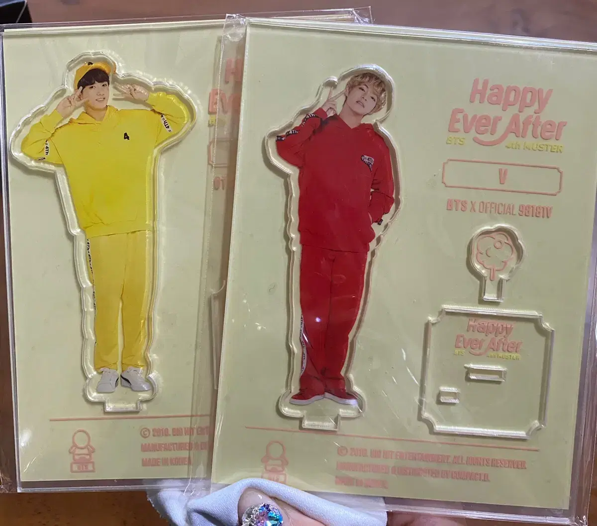 BTS Bangtan V + Jungkook Acrylic Stand (Mustache 4th Season Official Goods)