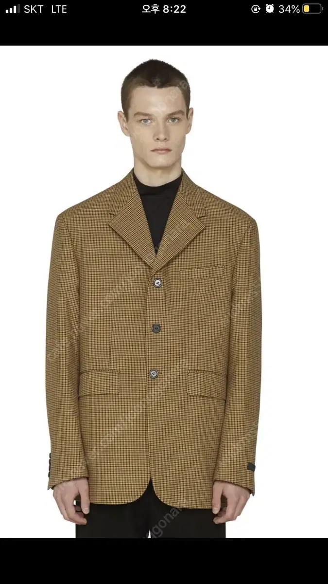 MNGU / Brown Check Jacket / L