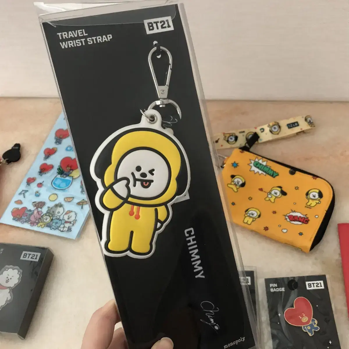 BT21 Chimi Travel Wrist Strap (New)