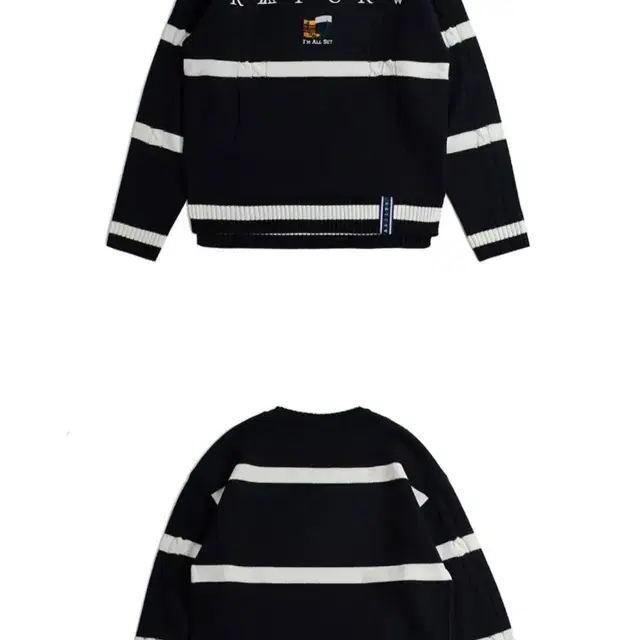 로맨틱 크라운 Round Neck Cable Knit_navy