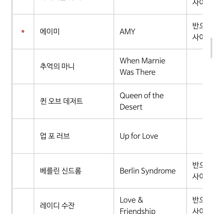 영미권 해외 영화전단지 영화 팜플렛 / 패터슨 주토피아 모아나 에이미