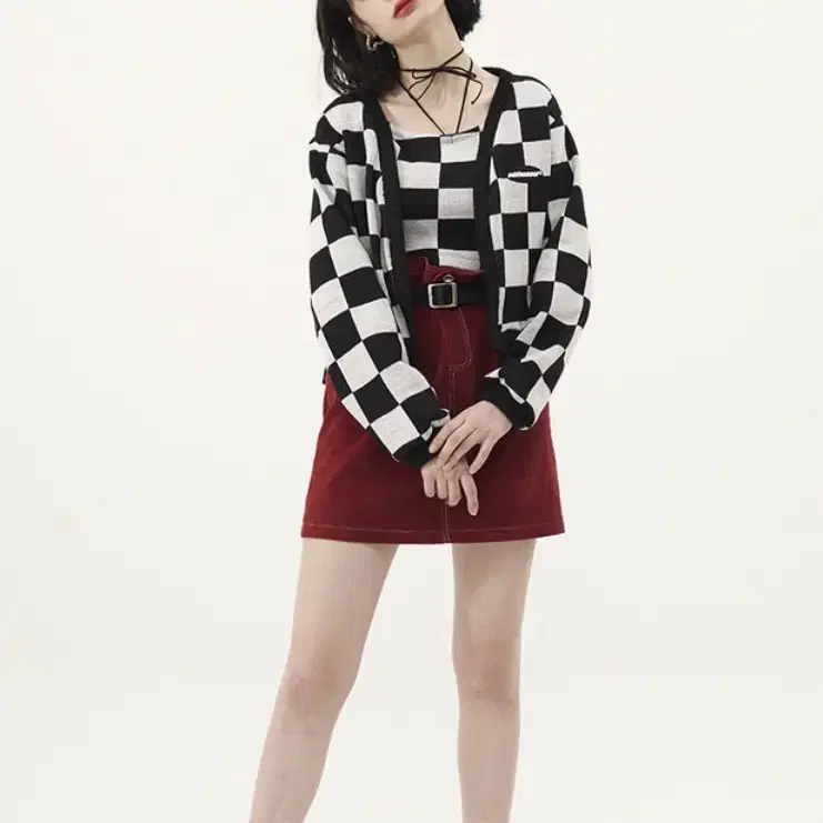 떨이 오드 원 아웃 oddoneout wrinkled skirt red