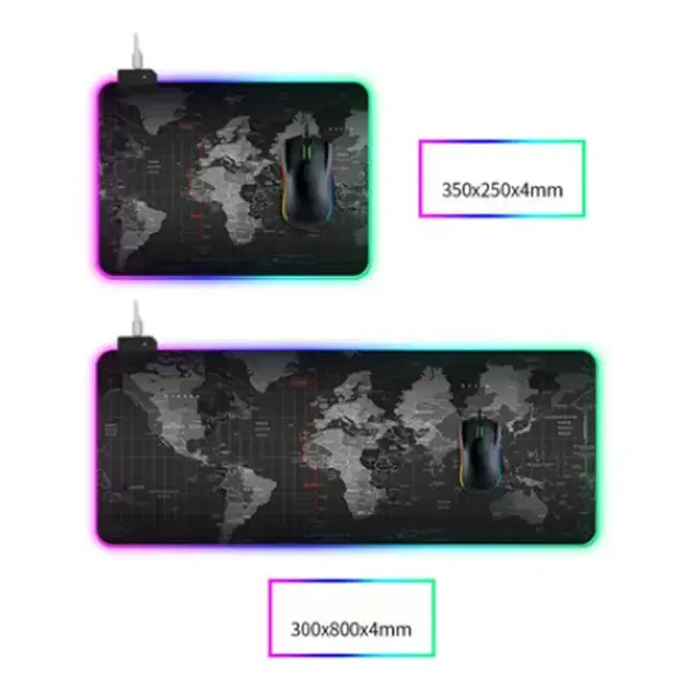 Realistic Wave LED Mousepad Longpad PC Mousepad Gaming