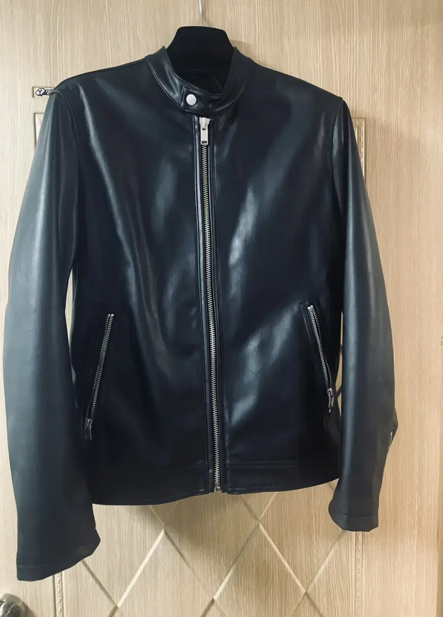 Leather rider jacket